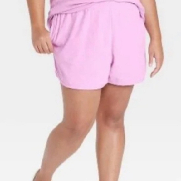 AVA & VIV  Lavender/Pink Lounger Shorts Plus Size  NWT - Picture 1 of 16